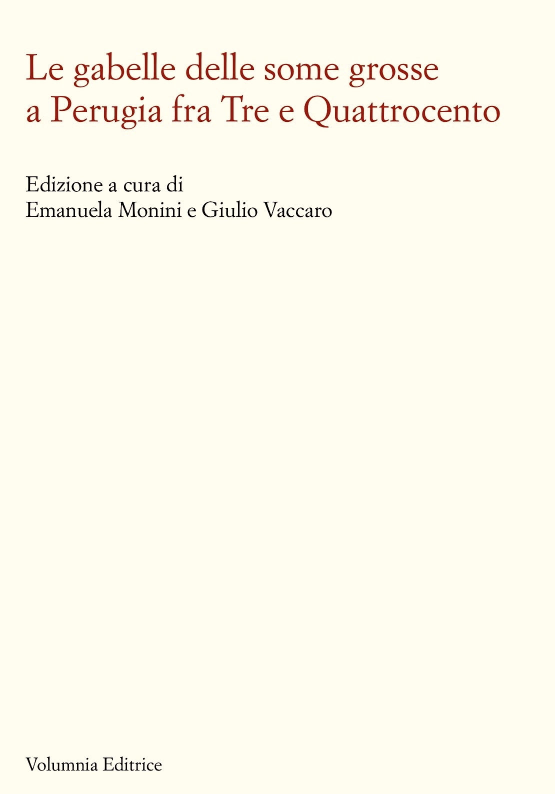 Volumnia editrice - libro